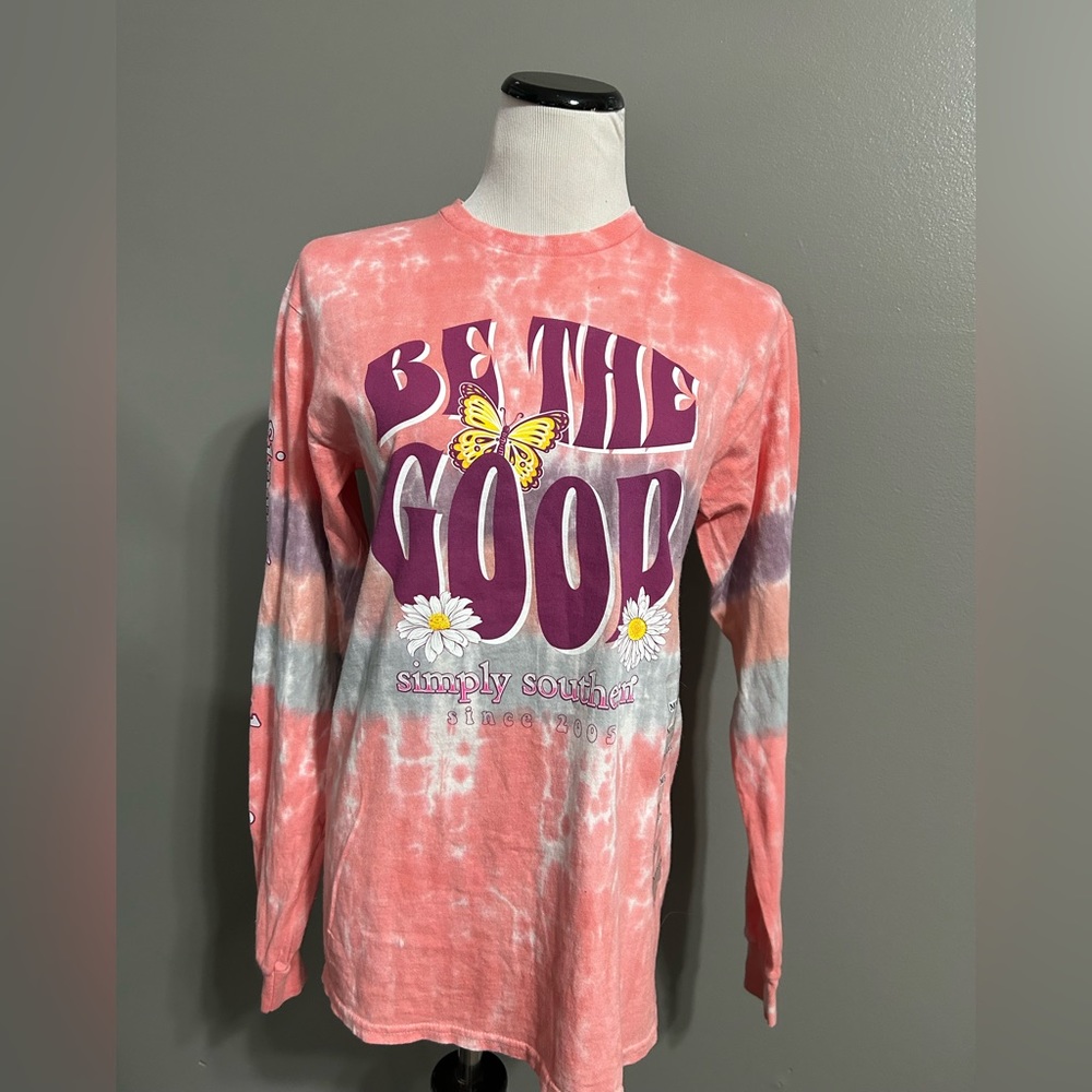 Simply southern long sleeve, tie-dye tee women’s size medium new with tags